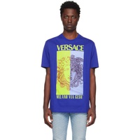 베르사체 Versace Blue Medusa T-Shirt 231404M213031