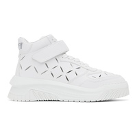 베르사체 Versace White Slashed Odissea Sneakers 231404M236005