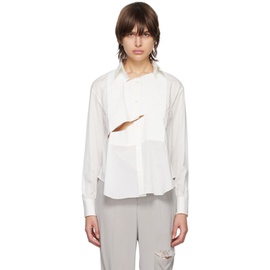언더커버 UNDERCOVER White Pintuck Shirt 231414F109002