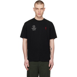 언더커버 UNDERCOVER Black Embroidered T-Shirt 231414M213064