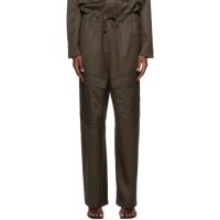 Paris Georgia SSENSE Work Capsule Brown Herb Trousers 231438F087013