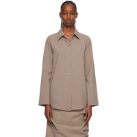 Paris Georgia SSENSE Work Capsule Taupe Staple Shirt 231438F109006