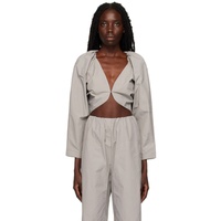 Paris Georgia SSENSE Exclusive Gray Remmy Long Sleeve T-Shirt 231438F110008