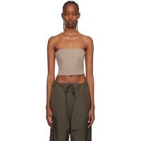 Paris Georgia SSENSE Work Capsule Taupe Audrey Tube Top 231438F111020