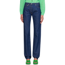MSGM Blue Tailored Jeans 231443F069000