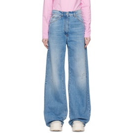 MSGM Blue Distressed Jeans 231443F069002