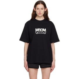 MSGM Black Burro Studio 에디트 Edition Printed T-Shirt 231443F110008