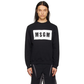 MSGM Black Printed Sweatshirt 231443M204003