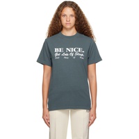 스포티 앤 리치 Sporty & Rich SSENSE Exclusive Gray Be Nice T-Shirt 231446F110048