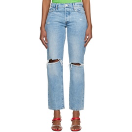 FRAME Blue Le Slouch Jeans 231455F069098