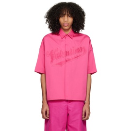 발렌티노 Valentino Pink Embroidered Shirt 231476M192017