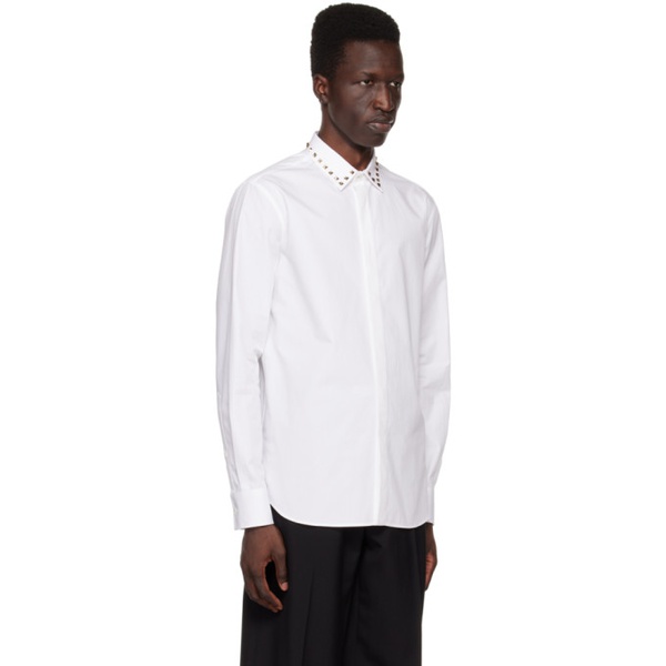 발렌티노 발렌티노 Valentino White Untitled Studs Shirt 231476M192018