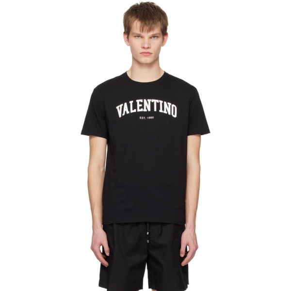발렌티노 발렌티노 Valentino Black Print T-Shirt 231476M213009