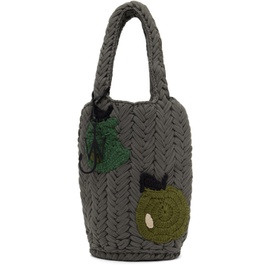 JW 앤더슨 JW Anderson SSENSE Exclusive Gray Apple Knitted Tote 231477F046005