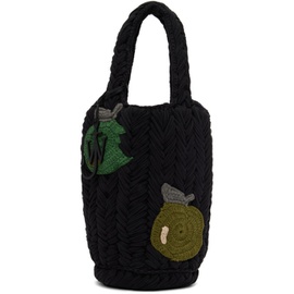 JW 앤더슨 JW Anderson SSENSE Exclusive Black Apple Knitted Tote 231477F046006