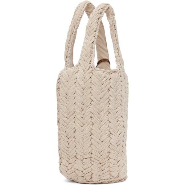  JW 앤더슨 JW Anderson SSENSE Exclusive Beige Apple Knitted Tote 231477F046007
