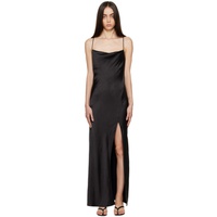 THIRD FORM Black Split Slip Maxi Dress 231477F055005
