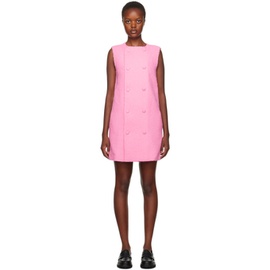 AMI Paris Pink Double-Breasted Minidress 231482F052000