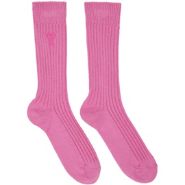 Ami Paris Pink Ami de Coeur Socks 231482F076008