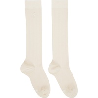 AMI Paris 오프화이트 Off-White Silk Socks 231482F076013