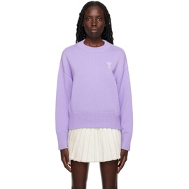 Ami Paris SSENSE Exclusive Purple Ami de Coeur Sweater 231482F096015