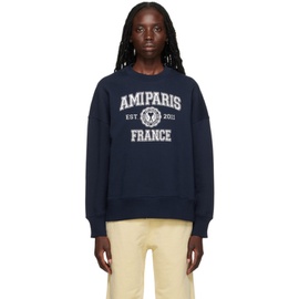 AMI Paris Navy Oversize Sweatshirt 231482F098018