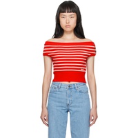AMI Paris Red Sailor T-Shirt 231482F110023