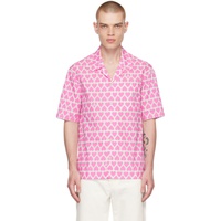 AMI Paris Pink & White Printed Shirt 231482M192034