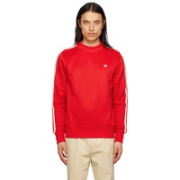 AMI Paris Red Striped Sweatshirt 231482M204016