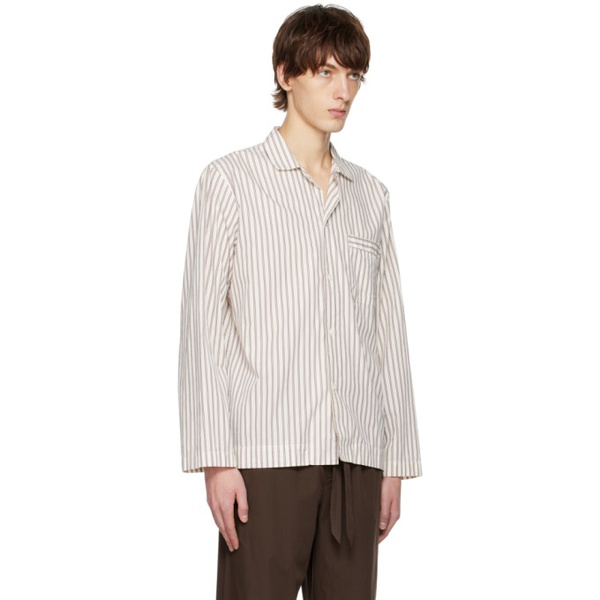  테클라 Tekla 오프화이트 Off-White Striped Pyjama Shirt 231482M218008