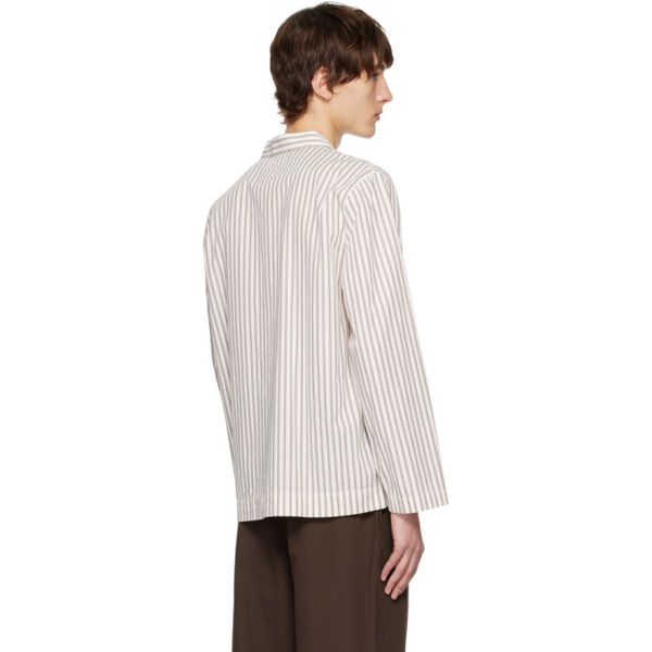  테클라 Tekla 오프화이트 Off-White Striped Pyjama Shirt 231482M218008