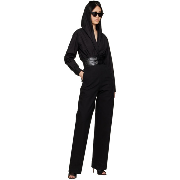  알라이아 ALAIA Black Hooded Bodysuit 231483F358013
