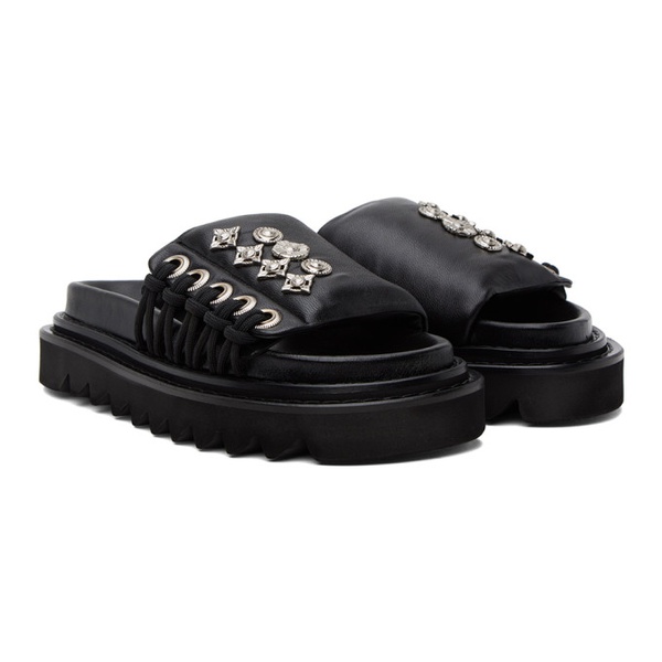  토가 풀라 토가 Toga Pulla Black Lace-Up Sandals 231492F124020