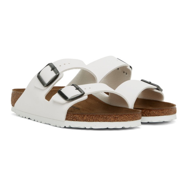 버켄스탁 버켄스탁 Birkenstock White Regular Arizona Sandals 231513M234002