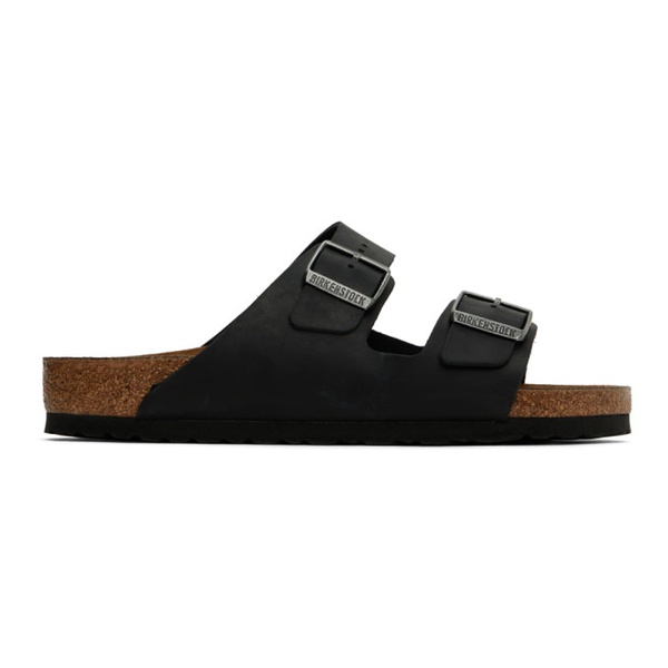 버켄스탁 버켄스탁 Birkenstock Black Regular Arizona Soft Footbed Sandals 231513M234005