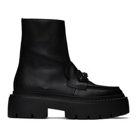 지미 추 Jimmy Choo Black Bryer Flat Ankle Boots 231528F113005