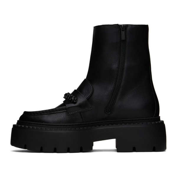  지미 추 Jimmy Choo Black Bryer Flat Ankle Boots 231528F113005