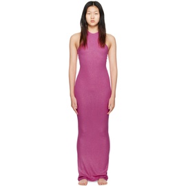 스킴스 SKIMS Pink Soft Lounge Shimmer Maxi Dress 231545F055010