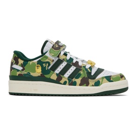 베이프 BAPE Green & White adidas 에디트 Edition Forum 84 Sneakers 231546M237018
