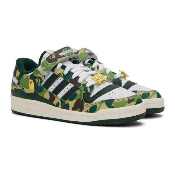 아디다스 베이프 BAPE Green & White adidas 에디트 Edition Forum 84 Sneakers 231546M237018