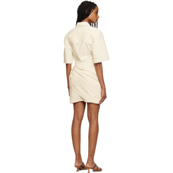  자크뮈스 JACQUEMUS 오프화이트 Off-White Le Raphia La Robe Camisa Minidress 231553F052000