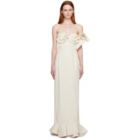자크뮈스 JACQUEMUS 오프화이트 Off-White Le Raphia La Robe Artichaut Maxi Dress 231553F055000
