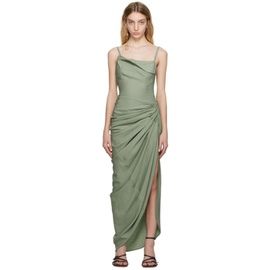 자크뮈스 JACQUEMUS Green Le Raphia La Robe Saudade Maxi Dress 231553F055001