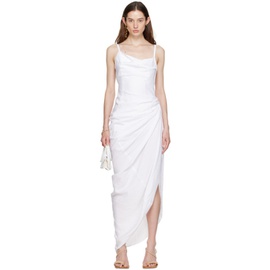 자크뮈스 JACQUEMUS White Le Papier La Robe Saudade Maxi Dress 231553F055009