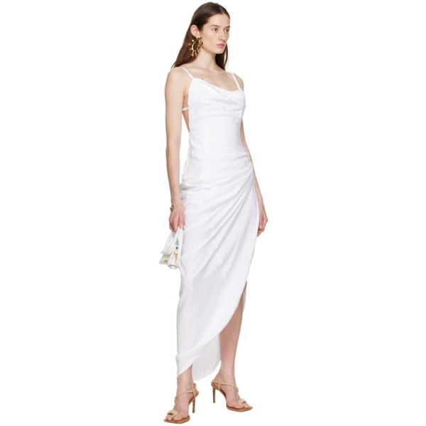  자크뮈스 JACQUEMUS White Le Papier La Robe Saudade Maxi Dress 231553F055009