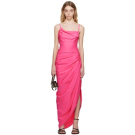 자크뮈스 JACQUEMUS Pink Le Raphia La Robe Saudade Maxi Dress 231553F055011