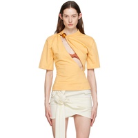 자크뮈스 JACQUEMUS Yellow Le T-Shirt Perola T-Shirt 231553F110058