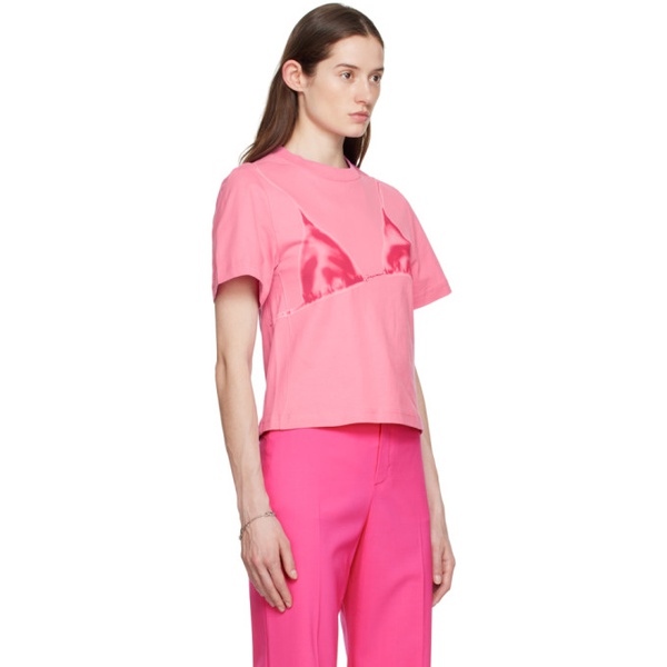  자크뮈스 JACQUEMUS Pink Le T-Shirt Bikini T-Shirt 231553F110073