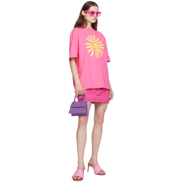  자크뮈스 JACQUEMUS Pink Le T-Shirt Soleil T-Shirt 231553F110082