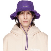 자크뮈스 JACQUEMUS Purple Le Raphia Le Bob Artichaut Hat 231553M140007
